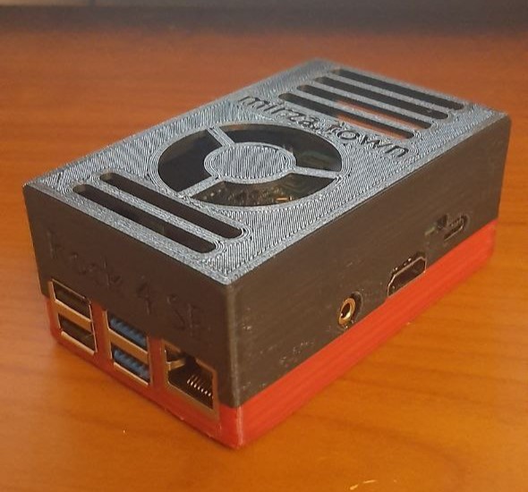 3D printed Rock Pi 4 SE case.